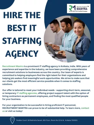 Hire the Best IT Staffing Agency
