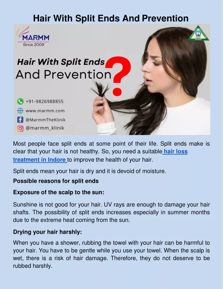 hair with split ends and prevention