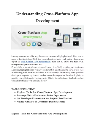 Understanding Cross-Platform App Development