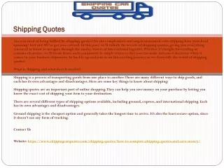 Shipping Quotes