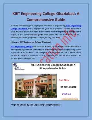 KIET Engineering College Ghaziabad: A Comprehensive Guide