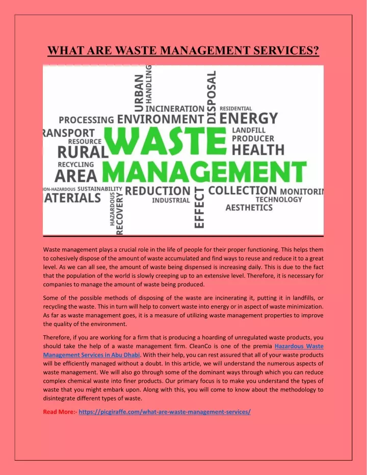 what are waste management services