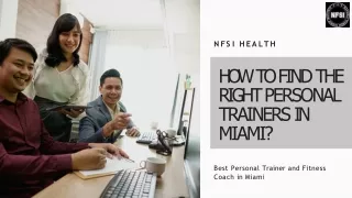 How to Find the Right Personal Trainers in Miami?