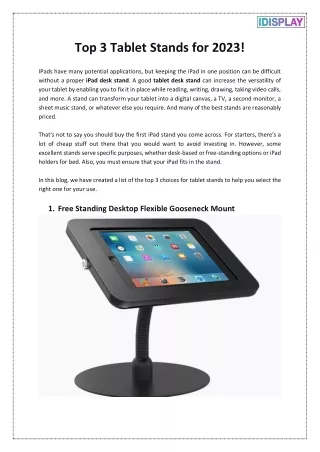 The Leading Tablet Stands for 2023!