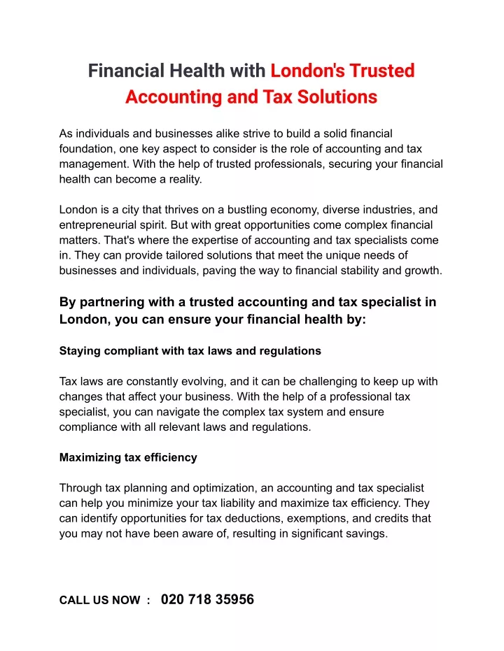 financial health with london s trusted accounting