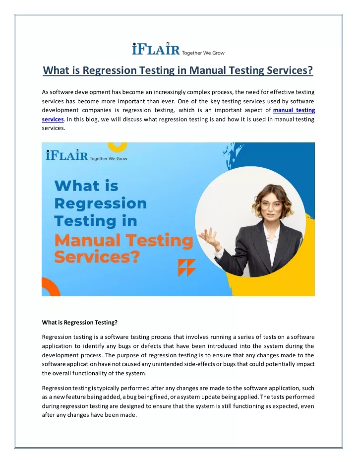 what is regression testing in manual testing