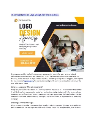 The Importance of Logo Design for Your Business