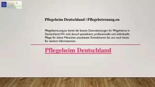 Pflegeheim Deutschland  Pflegebetreuung.eu