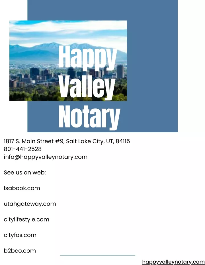 happy valley notary