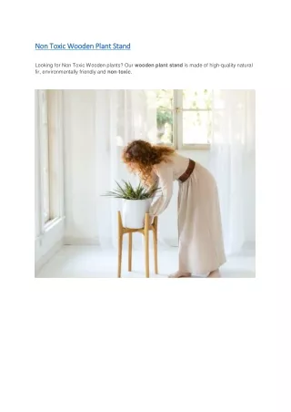 Non Toxic Wooden Plant Stand