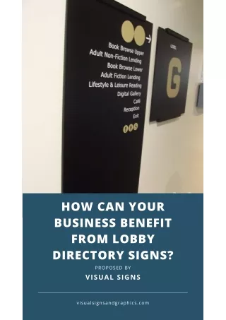 How Can Your Business Benefit From Lobby Directory Signs