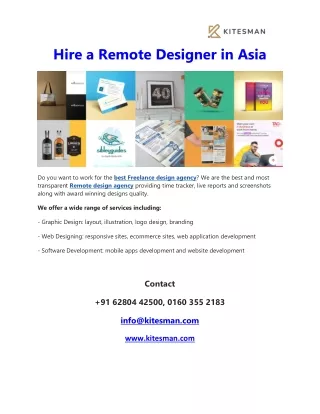 Hire a Remote Designer in Asia