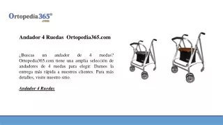 Andador 4 Ruedas | Ortopedia365.com