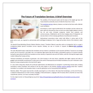 the future of translation services a brief