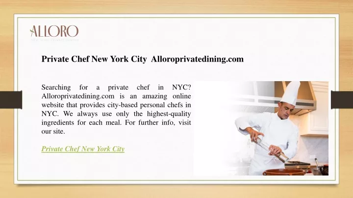 private chef new york city alloroprivatedining com