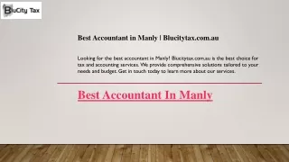 Best Accountant in Manly  Blucitytax.com.au