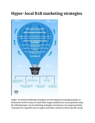 Hyper-local B2B marketing strategies