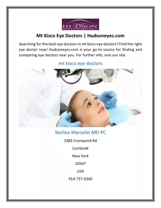 Mt Kisco Eye Doctors | Hudsoneyes.com
