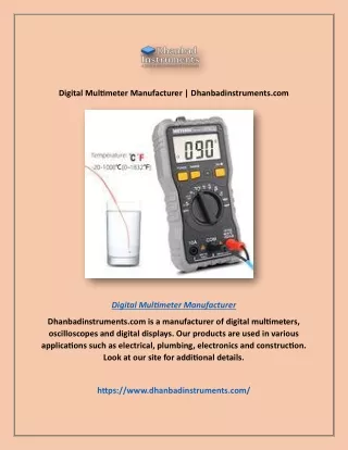 Digital Multimeter Manufacturer