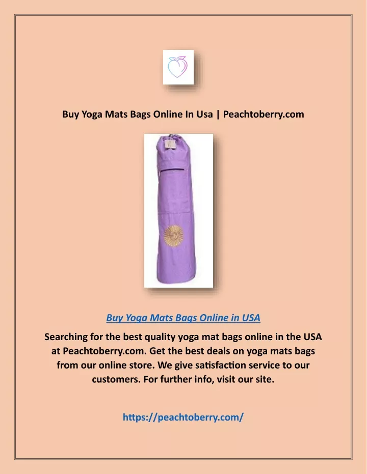 buy yoga mats bags online in usa peachtoberry com