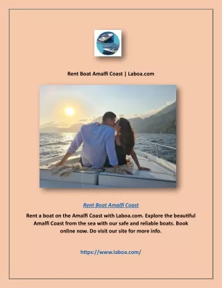 Rent Boat Amalfi Coast | Laboa.com