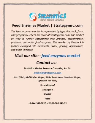feed enzymes market strategymrc com