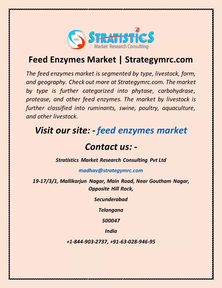 feed enzymes market strategymrc com