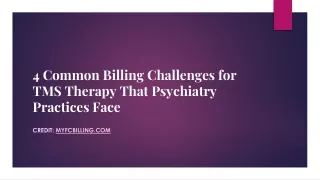 4 Common Billing Challenges for TMS Therapy That