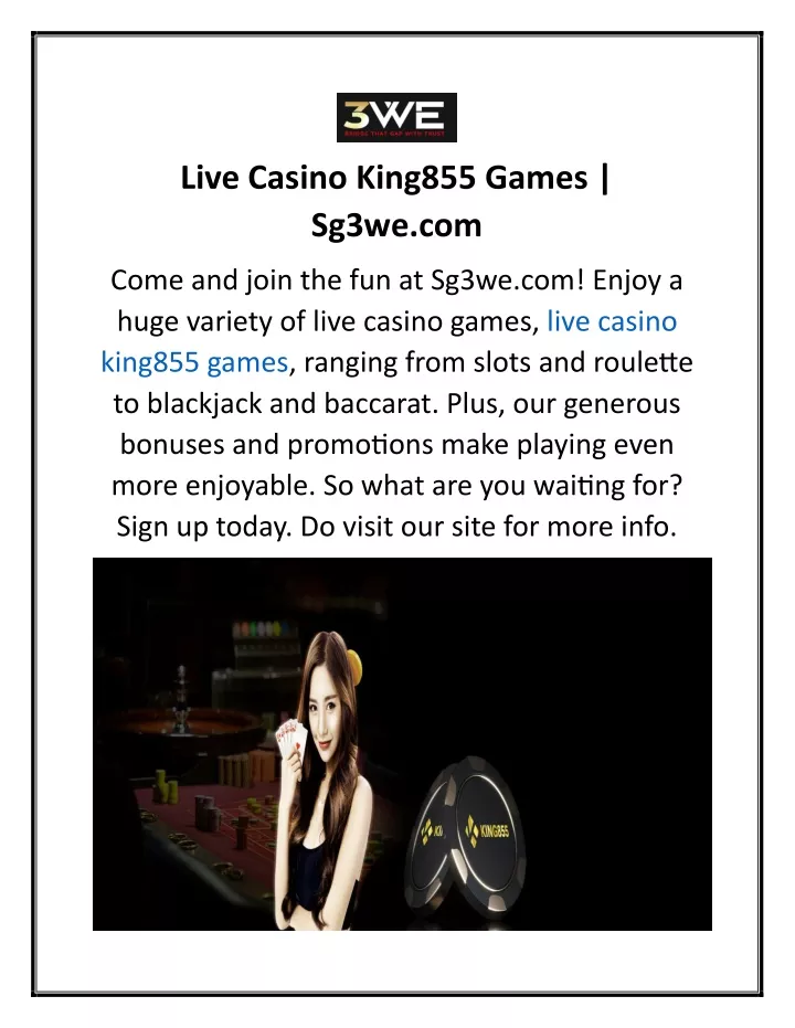 live casino king855 games sg3we com