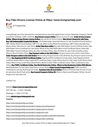 Buy Fake Drivers License Online at https://www.foreignerhelp.com/