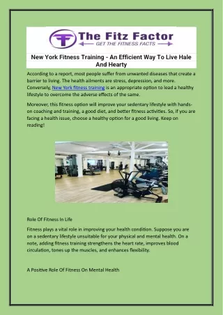 Center for Fitness Education in New York