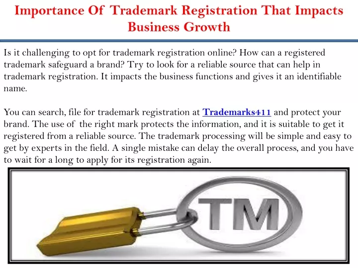 importance of trademark registration that impacts