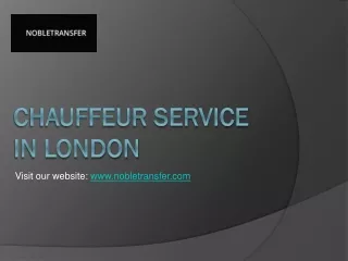 Chauffeur Service In London