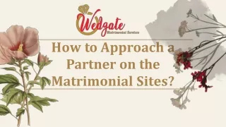 How to Approach a Partner on the Matrimonial Sites?