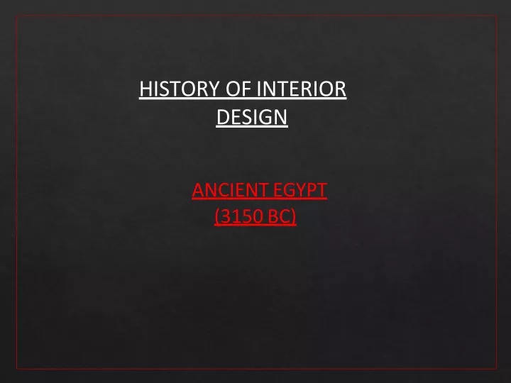 history of interior design