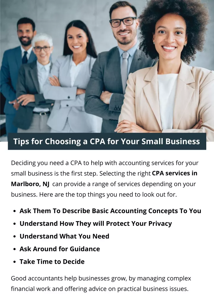 tips for choosing a cpa for your small business