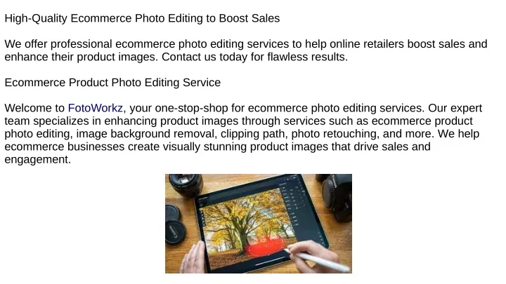 high quality ecommerce photo editing to boost