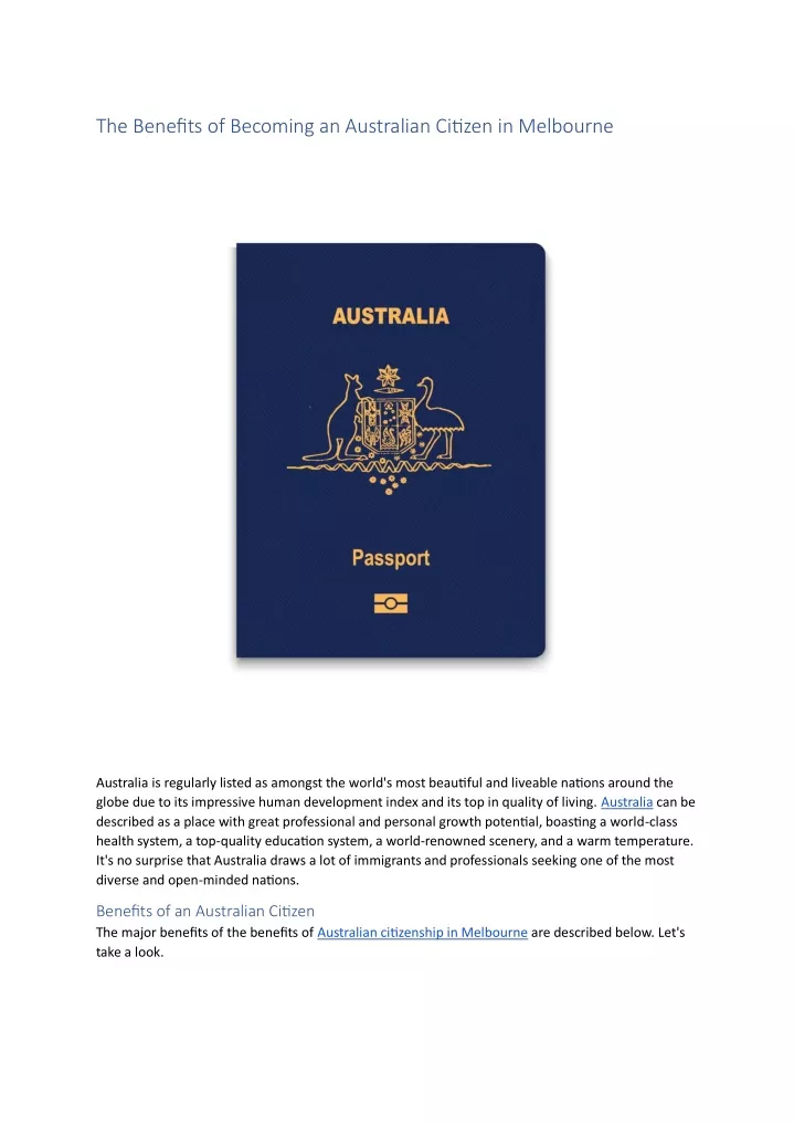 the benefits of becoming an australian citizen