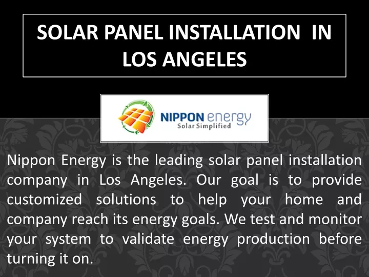 solar panel installation in los angeles