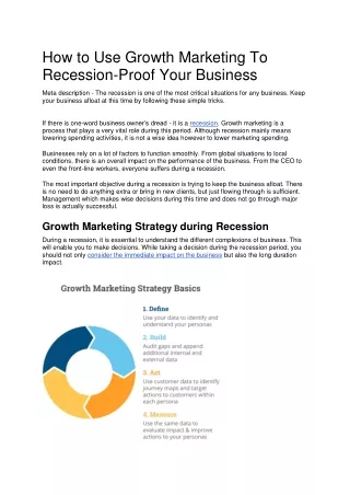 How to Use Growth Marketing To Recession-Proof Your Business