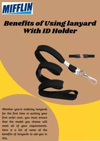 Benefits of Using Lanyard With ID Holder