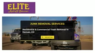 JUNK REMOVAL SERVICES | Junk Hauling Denver, CO