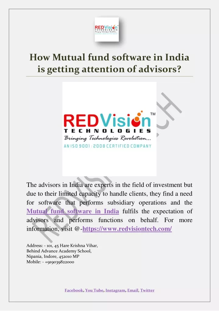 how mutual fund software in india is getting