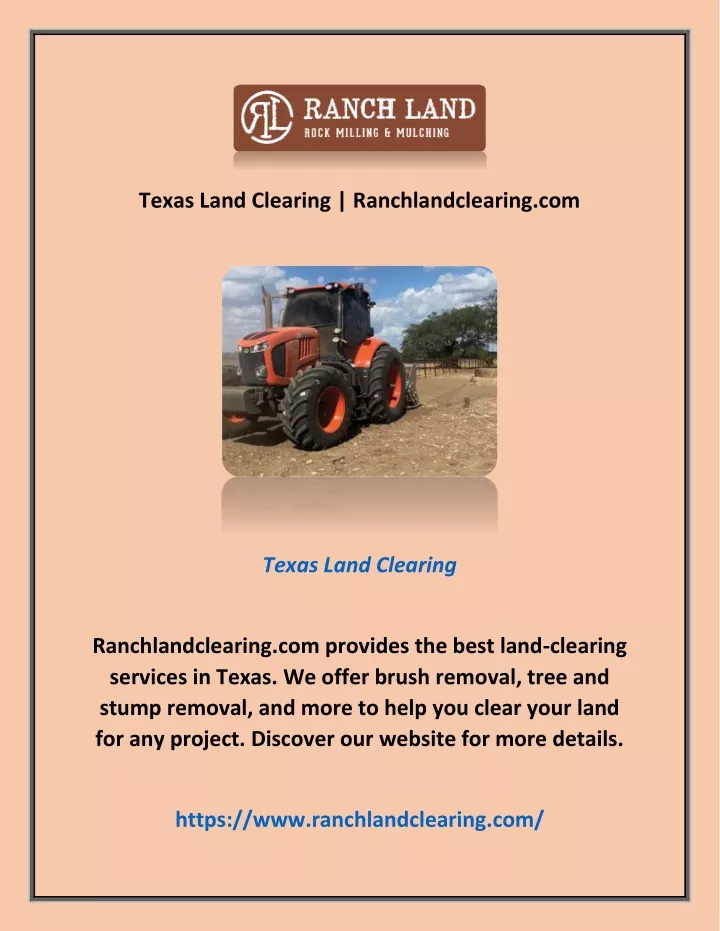 texas land clearing ranchlandclearing com