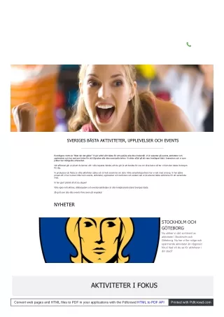 sveriges b sta aktiviteter upplevelser och events