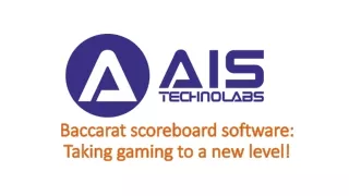 Baccarat scoreboard software