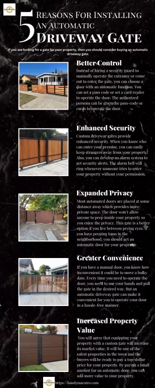 5 Reasons For Installing An Automatic Driveway Gate