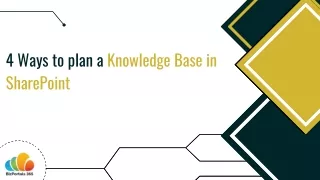 4 Ways to plan a Knowledge Base in SharePoint