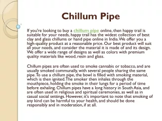 Chillum Pipe