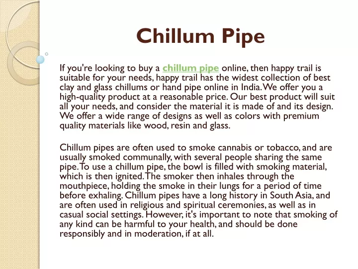 chillum pipe